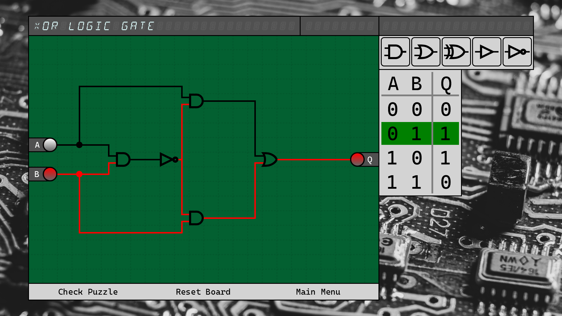 Circuit Snap Screenshot XOR Puzzle